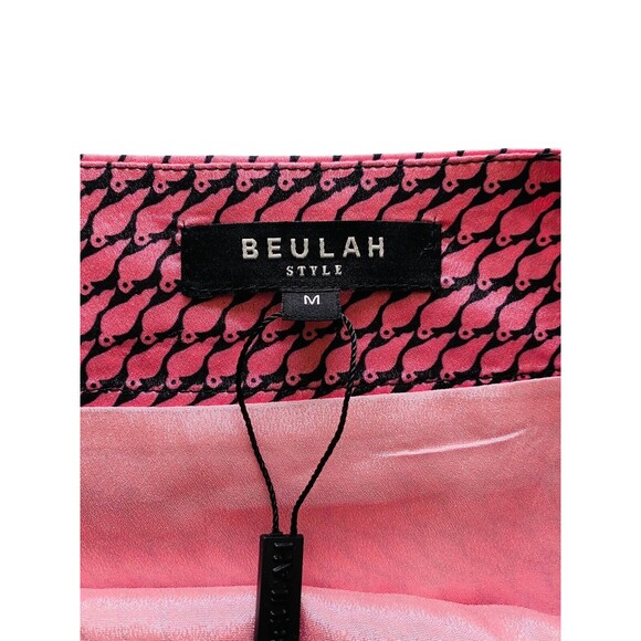 Beulah Style Button Blouse & Mermaid Skirt Pink Black Lace Ruffle Trim Set Sz M - Picture 14 of 16